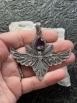 Angel or Fairy with Faceted Amethyst Stone Crystal Jewelry Pendant Charm #iEFjHjg2pgk