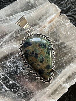 Azurite and Malachite Crystal Stone Jewelry Pendant #4ioCXPnnFeI