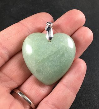 Beautiful Heart Shaped Green Aventurine Stone Pendant #pLmlotoWfL0