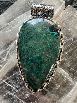 Chrysocolla Stone Crystal Pendant Jewelry #FYS9erlowPs