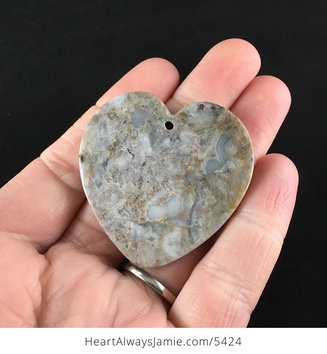 Heart Shaped Gobi Agate Stone Jewelry Pendant - #jFY9myiIRBY-6