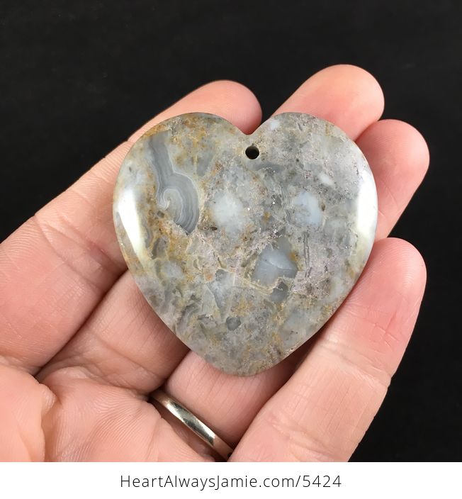 Heart Shaped Gobi Agate Stone Jewelry Pendant - #jFY9myiIRBY-1