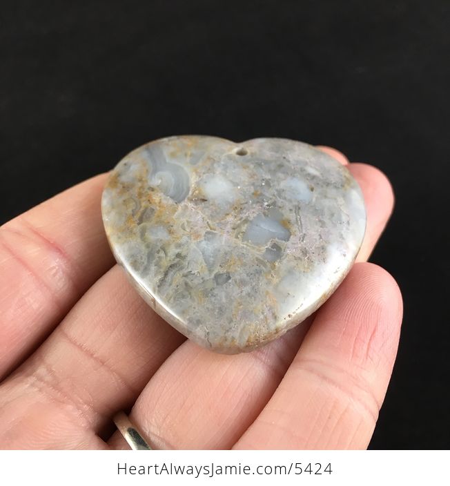 Heart Shaped Gobi Agate Stone Jewelry Pendant - #jFY9myiIRBY-2