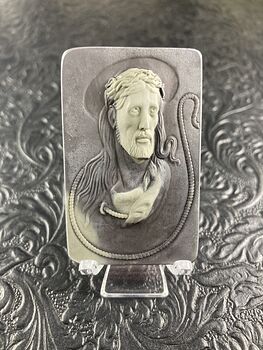 Jesus Carved Jasper Stone Pendant Cabochon Jewelry Mini Art Ornament #xJULJJNOCyA