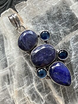 Sapphire Blue Stone Crystal Pendant #YlYBlyG8AKg
