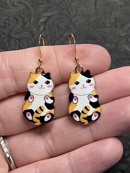 Adorable Calico Kitten Cat Earrings #URqh0gKxh3I