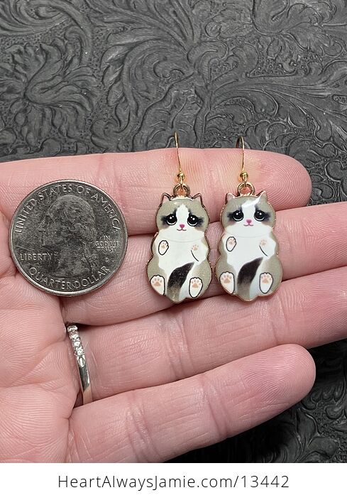 Adorable Gray Kitten Cat Earrings - #pghQIOnsRyE-4