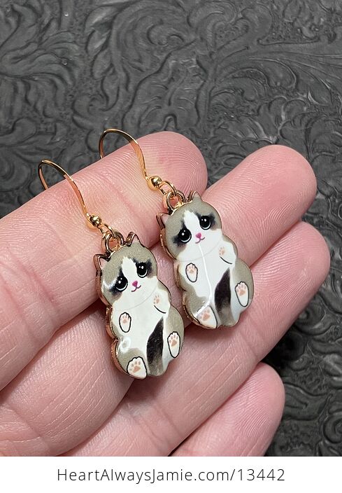 Adorable Gray Kitten Cat Earrings - #pghQIOnsRyE-2