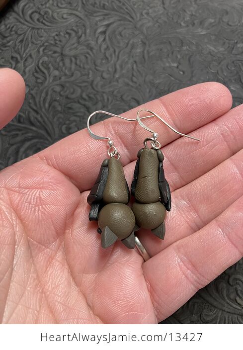 Adorable Polymer Clay Vampire Bat Earrings - #mu2jtaHHZWY-4