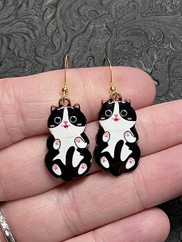 Adorable Tuxedo Kitten Cat Earrings #Xcub7Z2dd2U