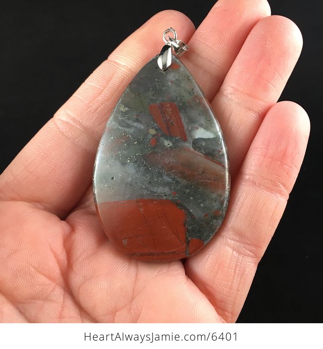 African Bloodstone Jewelry Pendant - #HBo778rZd0g-1