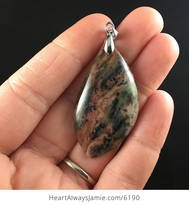 African Opal Stone Jewelry Pendant - #oIIJsnBh85A-1