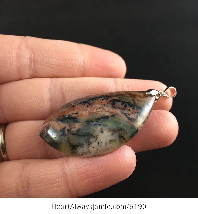 African Opal Stone Jewelry Pendant - #oIIJsnBh85A-3