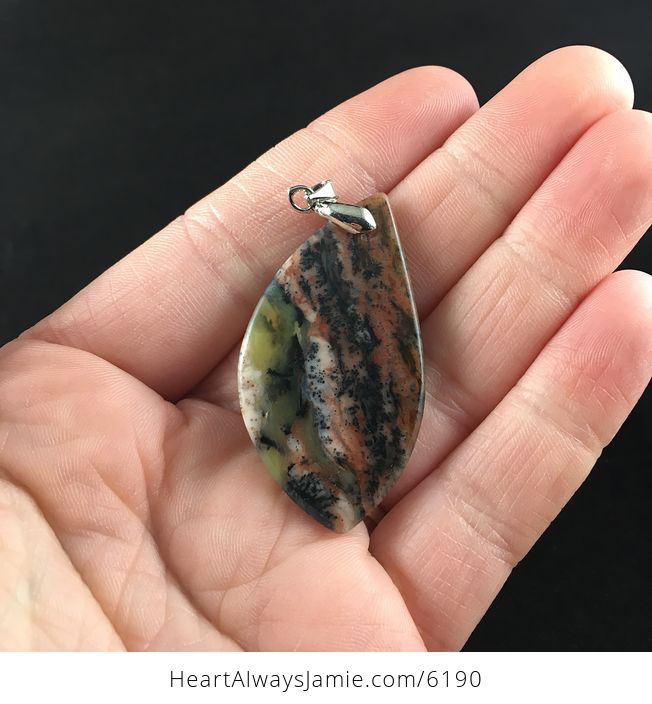 African Opal Stone Jewelry Pendant - #oIIJsnBh85A-6