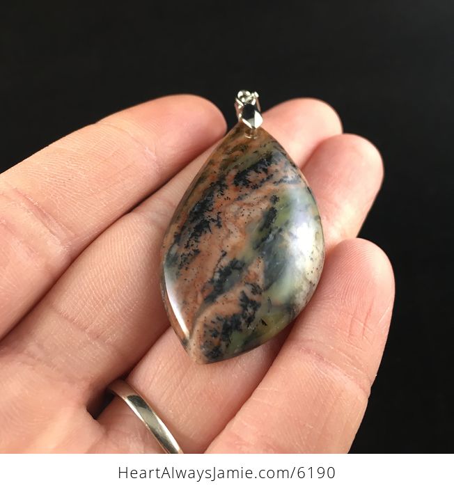 African Opal Stone Jewelry Pendant - #oIIJsnBh85A-2