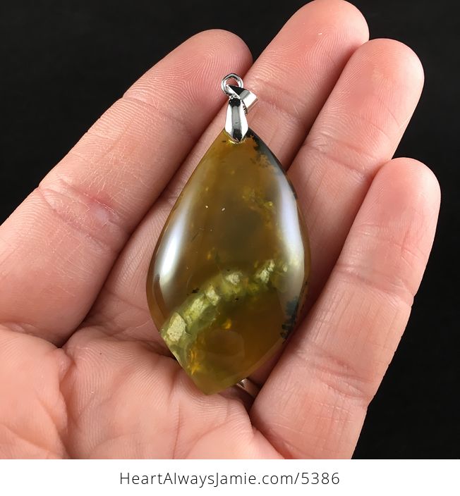 African Opal Stone Jewelry Pendant - #v6tOF4Fd9Lg-1