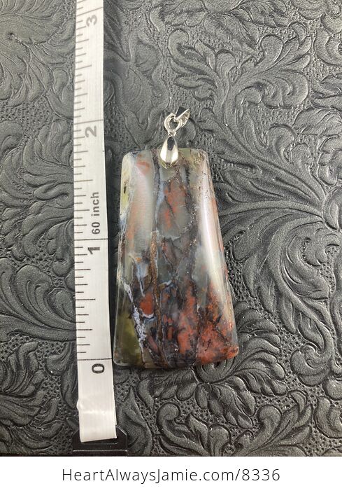 African Red and Green Opal Stone Jewelry Pendant - #4nzOw4rTzYU-6
