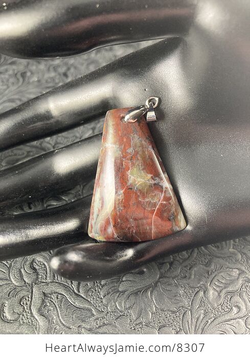 African Red and Green Opal Stone Jewelry Pendant - #xfxDJ2Oc1LI-8
