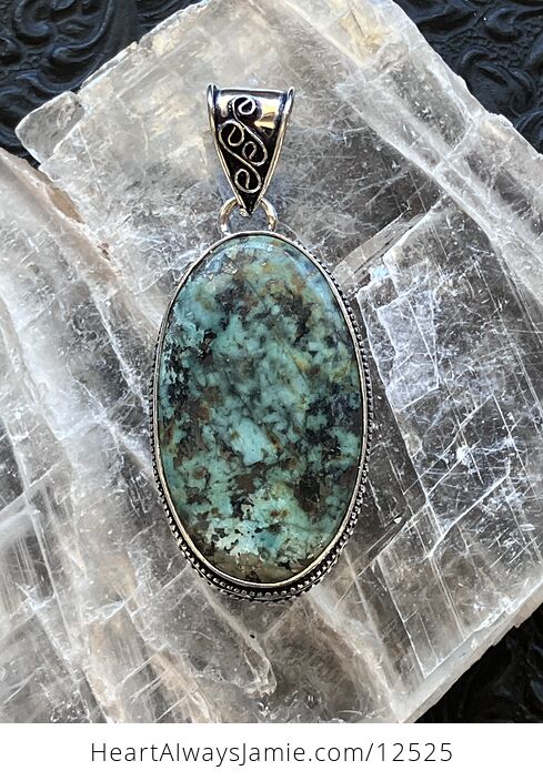 African Turquoise Stone Crystal Pendant Jewelry - #HqEL1arhmM4-1