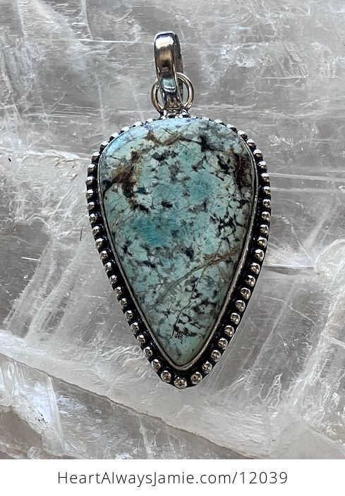 African Turquoise Stone Crystal Pendant Jewelry - #QDJjw0Cgz1s-6