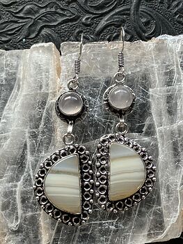 Agate and Rose Quartz Crystal Stone Jewelry Earrings #krwTCxCMqNw