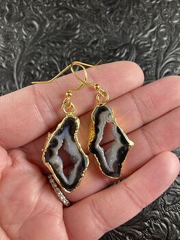 Agate Geode Druzy Slice Stone Jewelry Earrings #fdd0PWZ6uzs