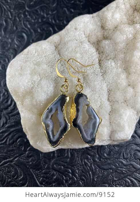 Agate Geode Druzy Slice Stone Jewelry Earrings - #fdd0PWZ6uzs-2