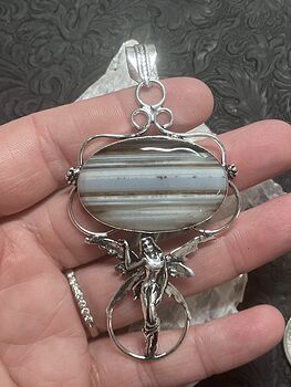 Agate with Druze Stone Fairy Crystal Jewelry Pendant #qCq3cxINPeE