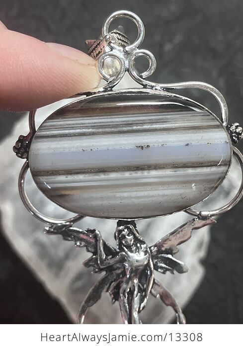 Agate with Druze Stone Fairy Crystal Jewelry Pendant - #qCq3cxINPeE-7