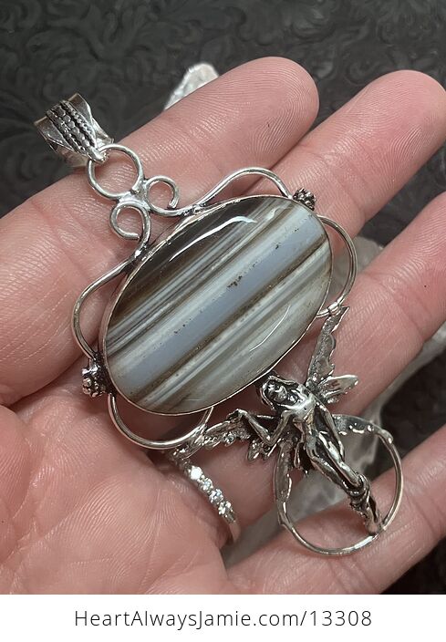 Agate with Druze Stone Fairy Crystal Jewelry Pendant - #qCq3cxINPeE-4