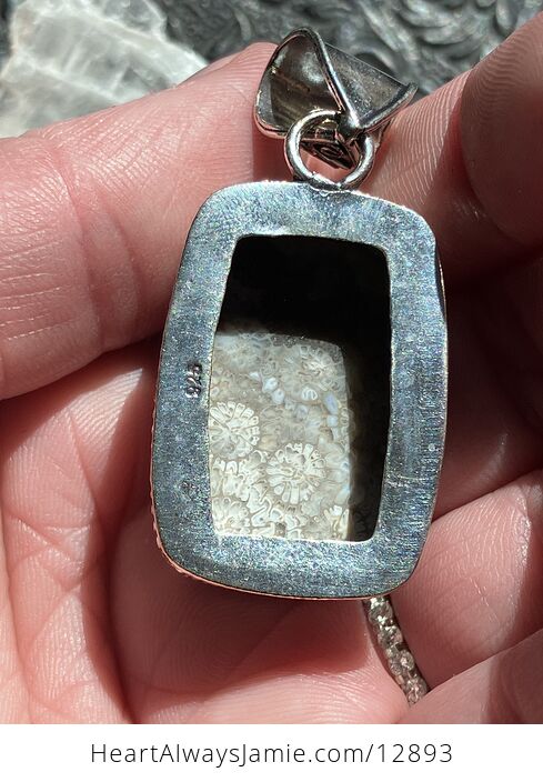 Agatized Fossil Coral Gemstone Stone Jewelry Crystal Pendant - #OIkUhltcdmA-4