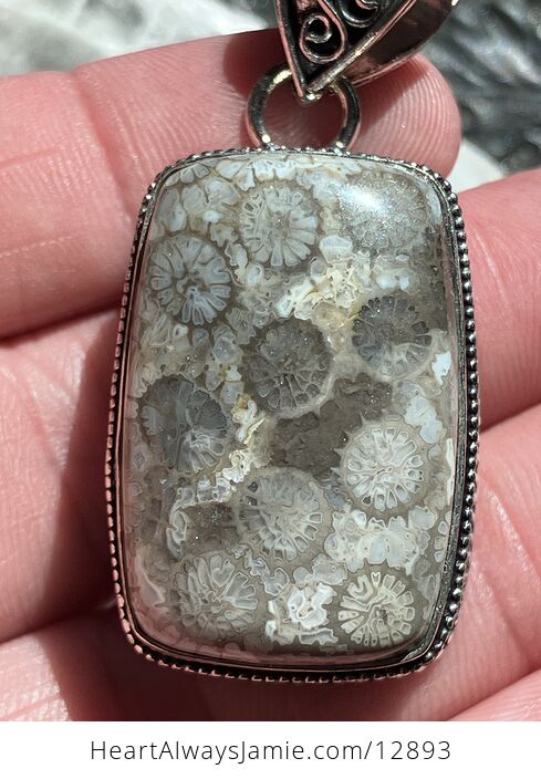 Agatized Fossil Coral Gemstone Stone Jewelry Crystal Pendant - #OIkUhltcdmA-5