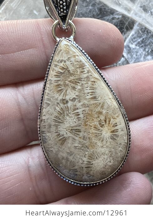 Agatized Fossil Coral Gemstone Stone Jewelry Crystal Pendant - #OMhyQQnruV8-4