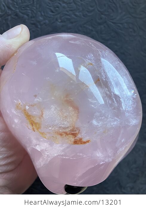 Alien Head Crystal Carving in Rose Quartz - #aIhkEkXlGS0-8