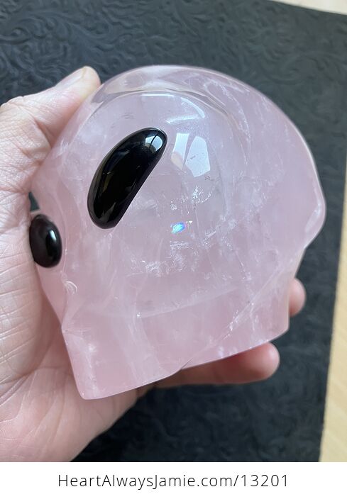 Alien Head Crystal Carving in Rose Quartz - #aIhkEkXlGS0-10