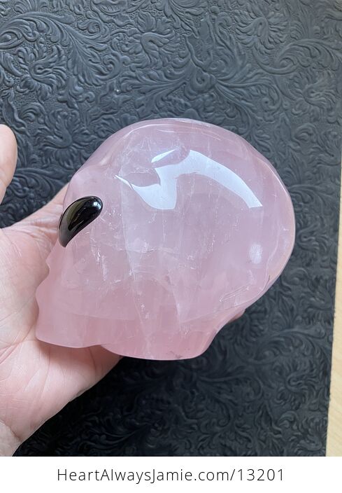 Alien Head Crystal Carving in Rose Quartz - #aIhkEkXlGS0-3