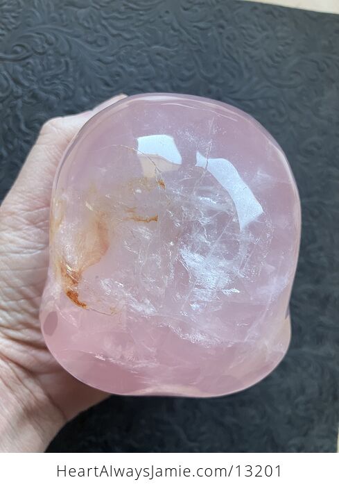 Alien Head Crystal Carving in Rose Quartz - #aIhkEkXlGS0-6