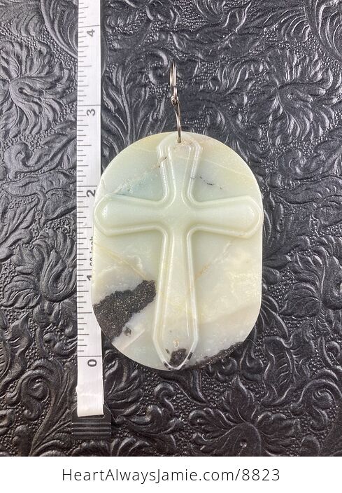 Amazonite Cross Stone Jewelry Pendant Mini Art Ornament - #gqJVZs8LYsQ-5