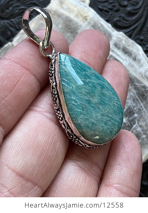 Amazonite Crystal Gemstone Jewelry Pendant - #rl5fOkyPFrQ-2