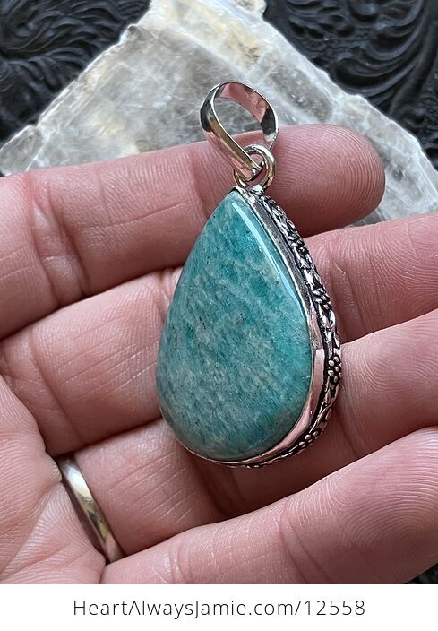 Amazonite Crystal Gemstone Jewelry Pendant - #rl5fOkyPFrQ-3