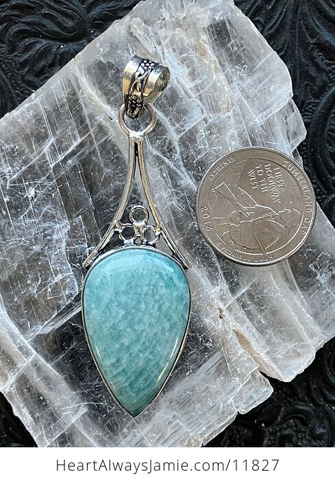 Amazonite Crystal Gemstone Jewelry Pendant - #uIAEWJbbSTc-4