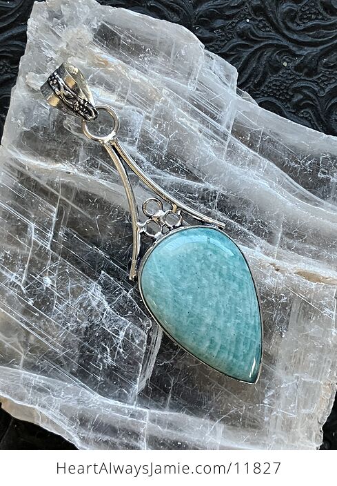 Amazonite Crystal Gemstone Jewelry Pendant - #uIAEWJbbSTc-1