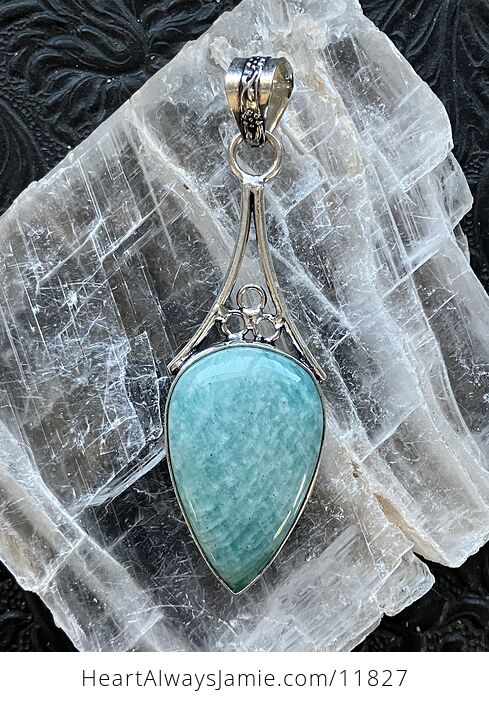 Amazonite Crystal Gemstone Jewelry Pendant - #uIAEWJbbSTc-5