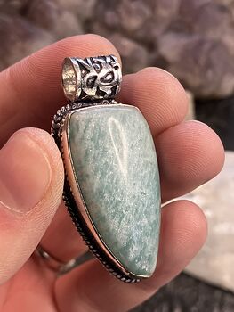 Amazonite Crystal Stone Jewelry Pendant #CjqKW8rMmuk