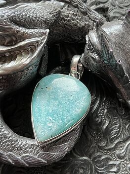 Amazonite Crystal Stone Jewelry Pendant #XTqYYbNLjVc