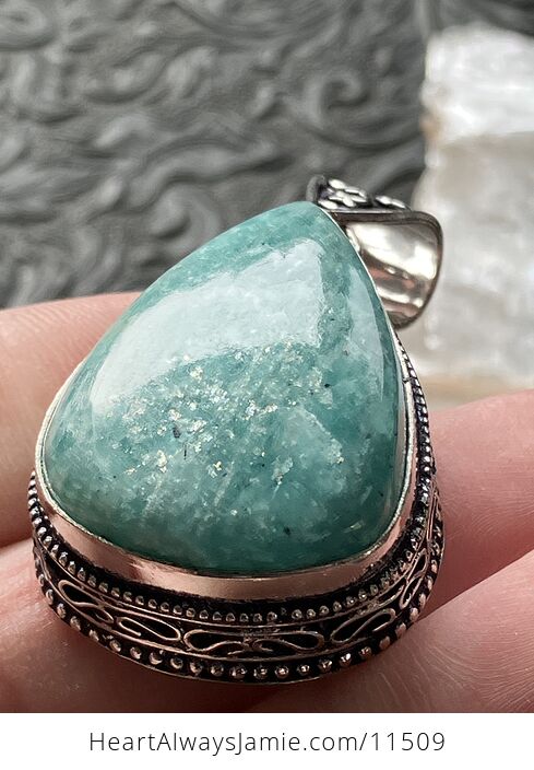 Amazonite Crystal Stone Jewelry Pendant - #DOHqmlgDi2U-10