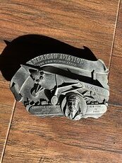 American Aviation Charles Lindbergh and the Spirit of St Louis New York to Paris 1986 Commemorative Arroyo Grande Buckle Co Belt Buckle #XUvCyI7CBL8