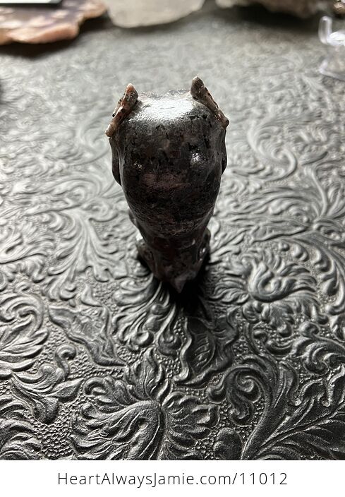 American Staffordshire Pit Bull Dog Yooperlite Sodalite Syenite Flame Stone Crystal Carving - #NFPXZetKc8w-4