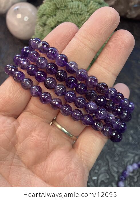 Amethyst 6mm Stretch Bracelet - #Mlul7nBXA0c-2