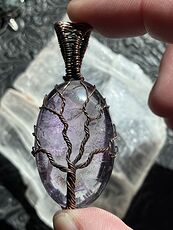 Amethyst Ametrine Stone Jewelry Crystal Pendant #F15J6W0Xuv0